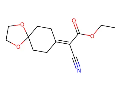 Ethyl 2-cyano-2-(1,4-dioxaspiro[4.5]decan-8-ylidene)acetate structure