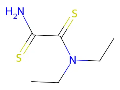 Ethanedithioamide, N,N-diethyl- structure