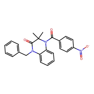 1-Benzyl-3,3-dimethyl-4-(4-nitrobenzoyl)quinoxalin-2-one structure