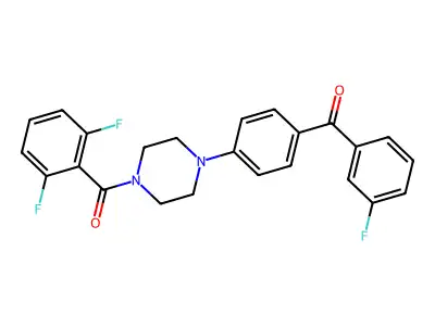 [4-[4-(2,6-Difluorobenzoyl)piperazin-1-yl]phenyl]-(3-fluorophenyl)methanone structure
