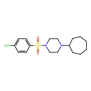 1-[(4-Chlorophenyl)sulfonyl]-4-cycloheptylpiperazine structure