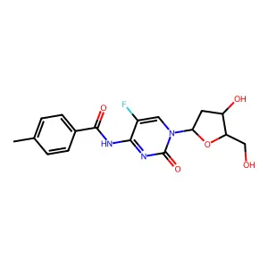 N-p-Toluoyl-5-fluoro-2'-deoxycytidine structure
