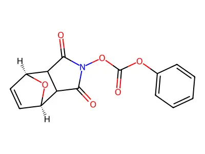 (1,3-Dioxo-3a,4,7,7a-tetrahydro-4,7-epoxyisoindol-2-yl) phenyl carbonate structure