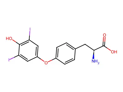 O-(4-Hydroxy-3,5-diiodophenyl)-DL-tyrosine structure