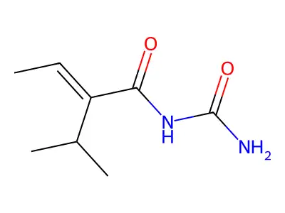 N-氨基甲酰基-2-异丙基丁-2-烯酰胺 structure