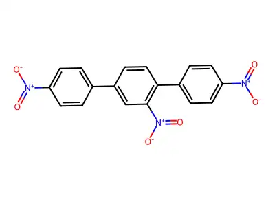 2-Nitro-1,4-bis(4-nitrophenyl)benzene structure