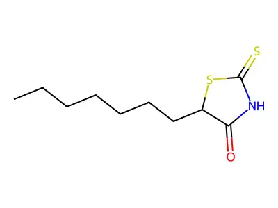5-n-Heptyl-2-thioxo-4-thiazolidinone structure