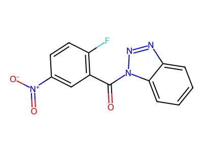 Benzotriazol-1-YL-(2-fluoro-5-nitro-phenyl)methanone structure
