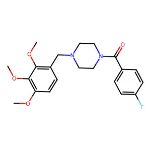 (4-Fluorophenyl)-[4-[(2,3,4-trimethoxyphenyl)methyl]piperazin-1-yl]methanone structure