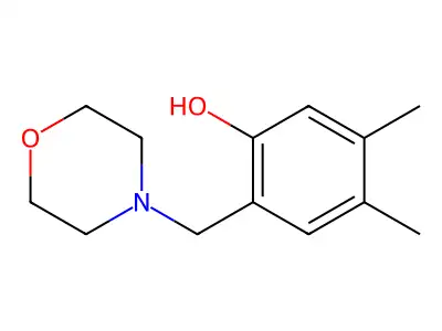 Phenol, 4,5-dimethyl-2-(morpholinomethyl)- structure