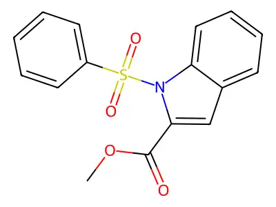 methyl 1-(phenylsulfonyl)-1H-indole-2-carboxylate structure