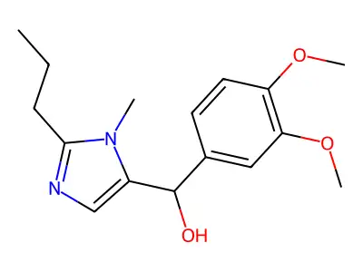 (3,4-dimethoxyphenyl)(1-methyl-2-propyl-1H-imidazol-5-yl)methanol structure