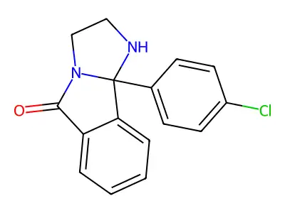 9b-(4-chlorophenyl)-1,2,3,9b-tetrahydro-5H-imidazo[2,1-a]isoindol-5-one structure
