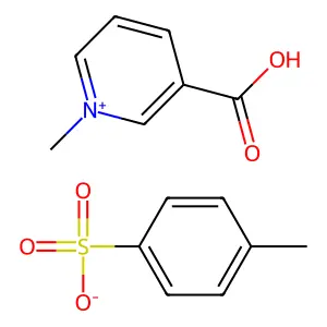 Pyridinium, 3-carboxy-1-methyl-, 4-methylbenzenesulfonate (1:1) structure