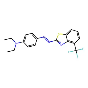 N,N-Diethyl-4-(2-(4-(trifluoromethyl)-2-benzothiazolyl)diazenyl)benzenamine structure