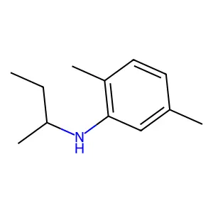 2,5-二甲基-N-(1-甲基丙基)苯胺 structure