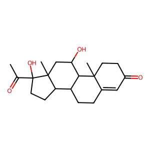 Pregn-4-ene-3,20-dione,11,17-dihydroxy-, (11a)- structure