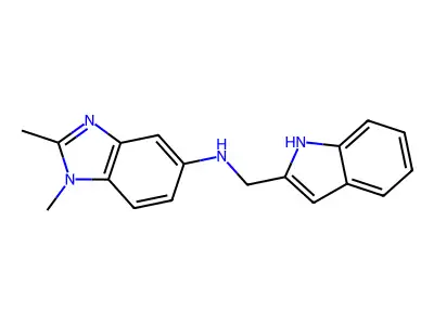 N-[(1H-Indol-2-yl)methyl]-1,2-dimethyl-1H-benzimidazol-5-amine structure