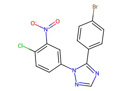 5-(4-Bromophenyl)-1-(4-chloro-3-nitrophenyl)-1H-1,2,4-triazole structure
