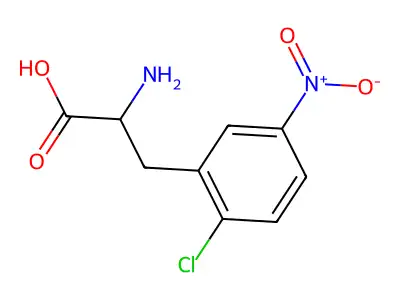 2-Amino-3-(2-chloro-5-nitrophenyl)propanoic acid structure