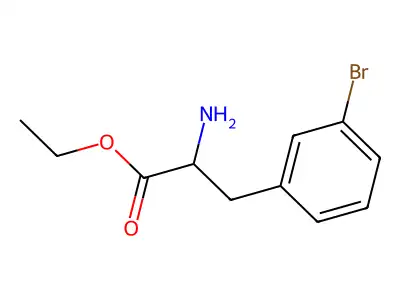 Ethyl 2-amino-3-(3-bromophenyl)propanoate structure