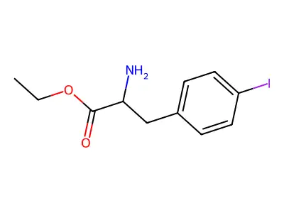 Ethyl 2-amino-3-(4-iodophenyl)propanoate structure