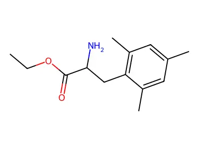 Ethyl 2-amino-3-(2,4,6-trimethylphenyl)propanoate structure