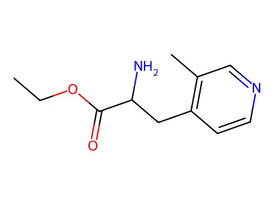 Ethyl 2-amino-3-(3-methylpyridin-4-yl)propanoate structure