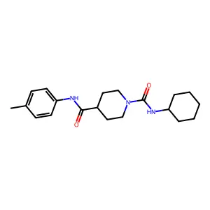 Piperidine-1,4-dicarboxylic acid 1-cyclohexylamide 4-p-tolylamide structure