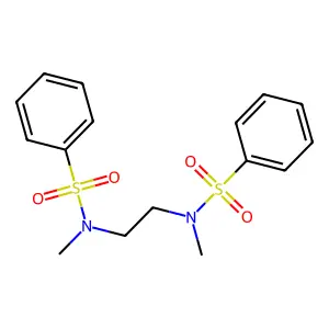 N-[2-[benzenesulfonyl(methyl)amino]ethyl]-N-methylbenzenesulfonamide structure