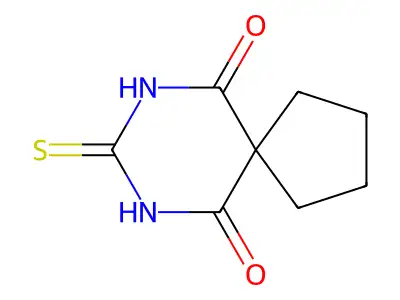 7,9-Diazaspiro(4.5)decane-6,10-dione, 8-thioxo- structure