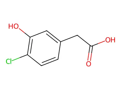 4-Chloro-3-hydroxyphenylacetic acid structure