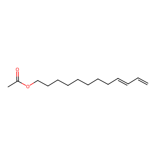(E)-Dodeca-9,11-dienyl acetate structure