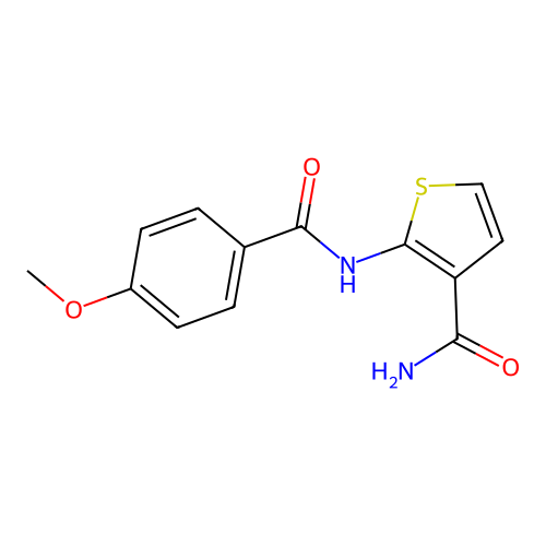 2-(4-Methoxybenzamido)thiophene-3-carboxamide structure