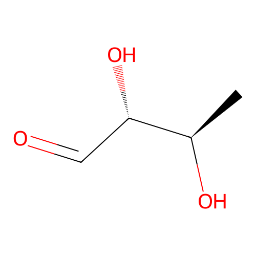 erythro-alpha,beta-Dihydroxybutyraldehyde structure
