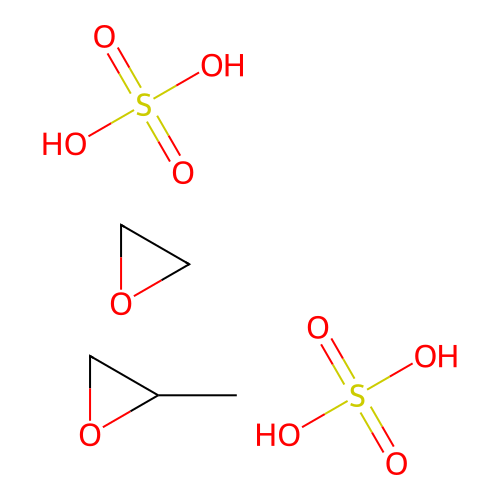2-Methyloxirane;oxirane;sulfuric acid structure