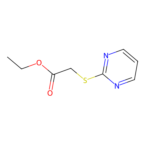 Ethyl (2-pyrimidinylthio)acetate structure