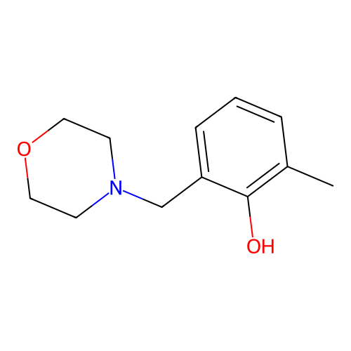 Phenol, 6-methyl-2-[(4-morpholinyl)methyl]- structure