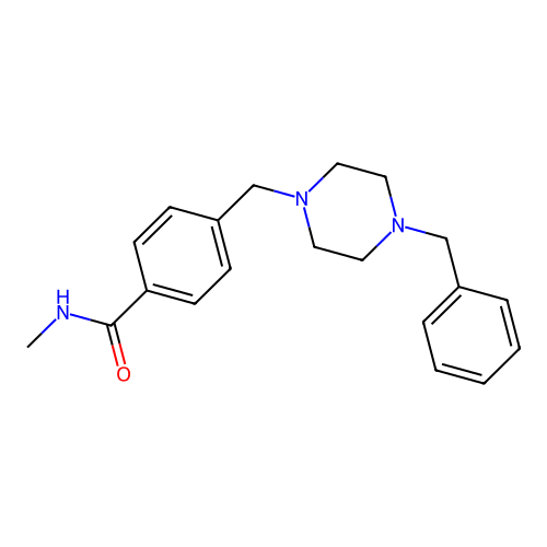 4-[(4-benzyl-1-piperazinyl)methyl]-N-methylbenzamide structure