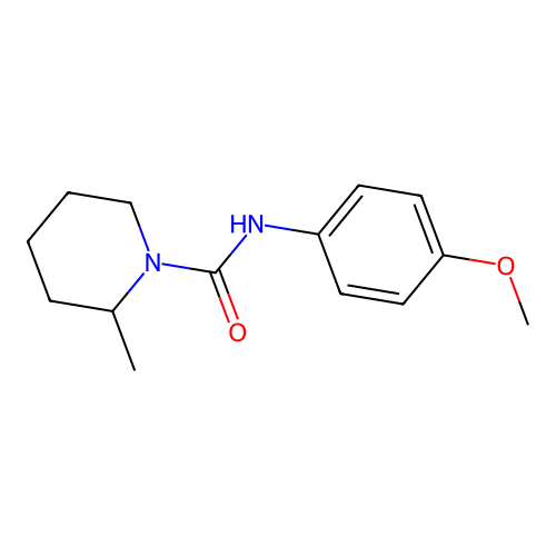 1-(N-(4-Methoxyphenyl)carbamoyl)-2-methylpiperidine structure