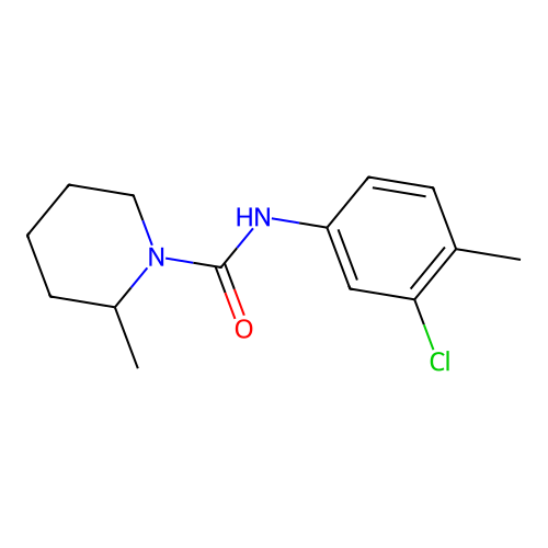 N-(3-Chloro-4-methylphenyl)-2-methyl-1-piperidinecarboxamide structure
