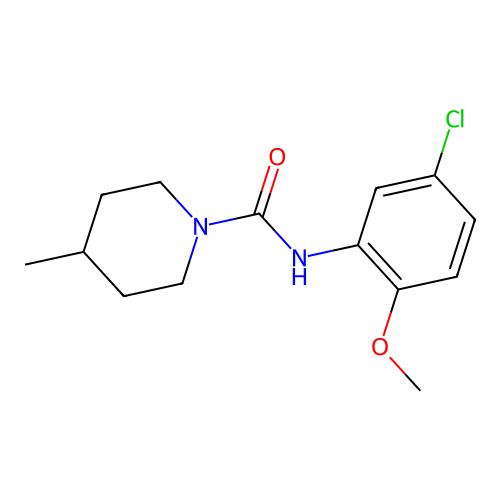 N-(5-chloro-2-methoxyphenyl)-4-methylpiperidine-1-carboxamide structure