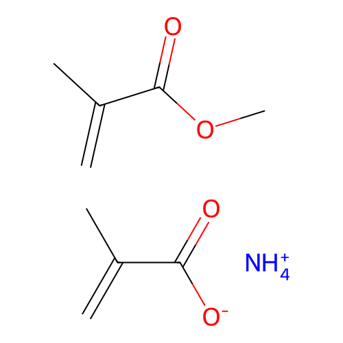 Azanium;methyl 2-methylprop-2-enoate;2-methylprop-2-enoate structure