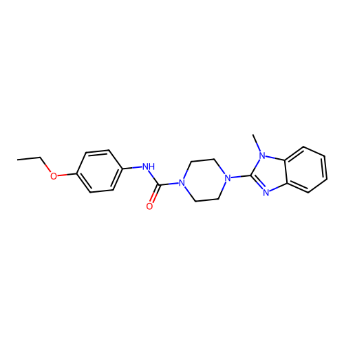 N-(4-ethoxyphenyl)-4-(1-methyl-1H-benzimidazol-2-yl)piperazine-1-carboxamide structure