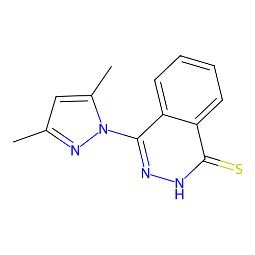 4-(3,5-dimethylpyrazol-1-yl)-2H-phthalazine-1-thione structure
