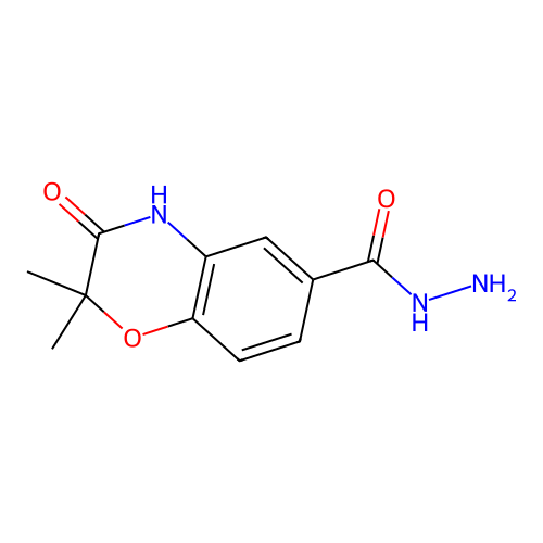 2,2-dimethyl-3-oxo-4H-1,4-benzoxazine-6-carbohydrazide structure