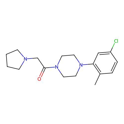 1-[4-(5-Chloro-2-methylphenyl)piperazin-1-yl]-2-pyrrolidin-1-ylethanone structure