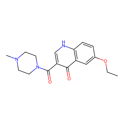 Piperazine, 1-[(6-ethoxy-4-hydroxy-3-quinolinyl)carbonyl]-4-methyl- structure