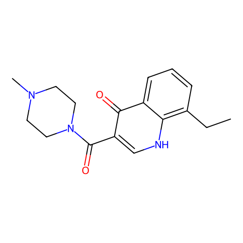 Piperazine, 1-[(8-ethyl-4-hydroxy-3-quinolinyl)carbonyl]-4-methyl- structure