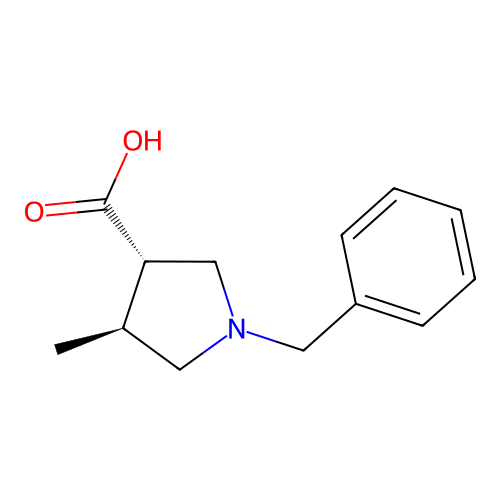 (3S,4S)-1-Benzyl-4-methylpyrrolidine-3-carboxylic acid structure